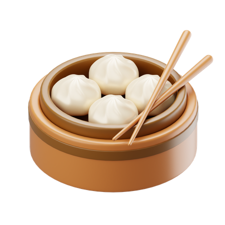 Dumpling  3D Icon