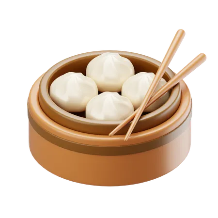 Dumpling  3D Icon