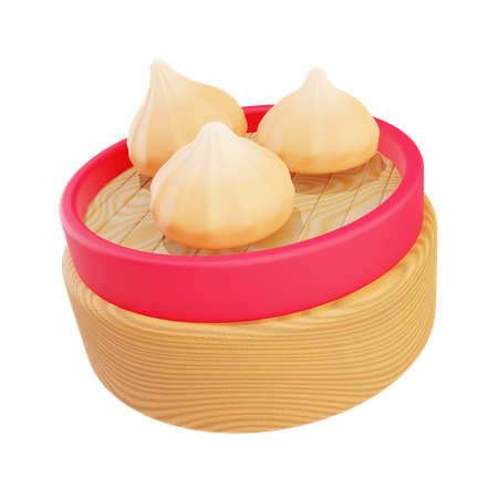 Dumpling  3D Icon