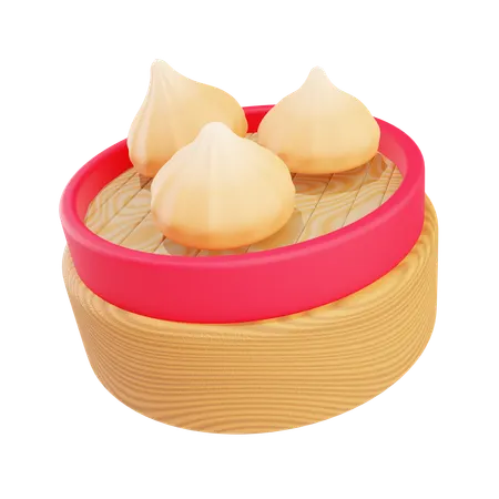 Dumpling  3D Icon
