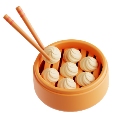 Dumpling  3D Icon