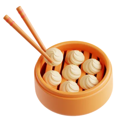 Dumpling  3D Icon