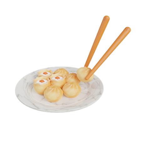 Dumpling  3D Icon