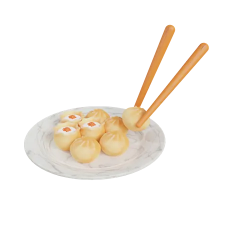 Dumpling  3D Icon