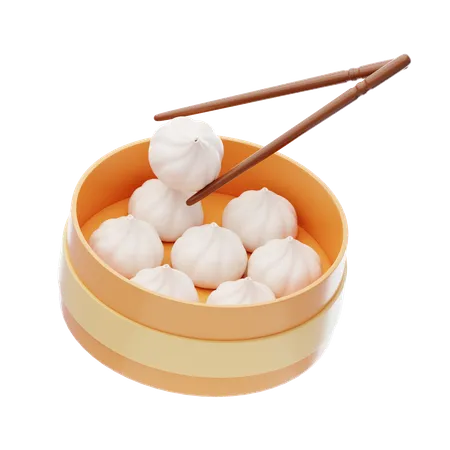 Dumpling  3D Icon