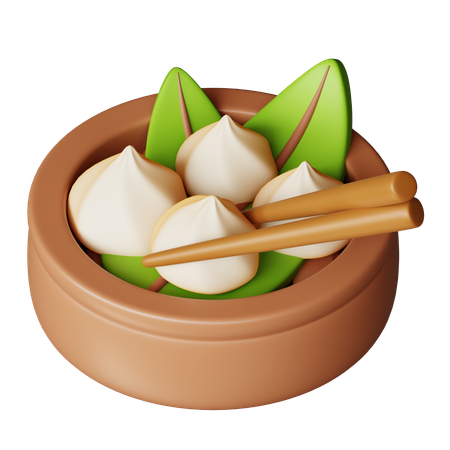 Dumpling  3D Icon