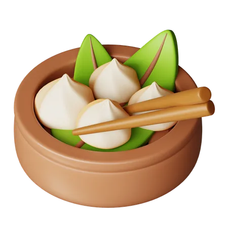 Dumpling  3D Icon