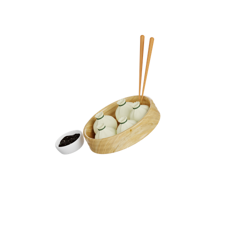 Dumpling  3D Icon