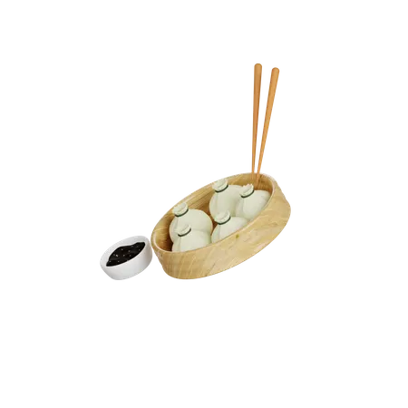 Dumpling  3D Icon