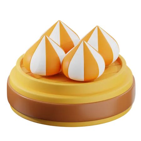 Dumpling  3D Icon