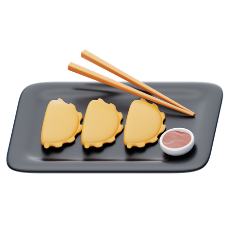 Dumpling  3D Icon