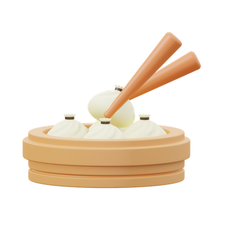 Dumpling  3D Icon