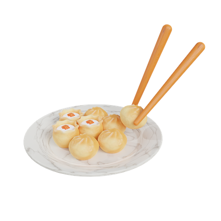 Dumpling 3D Icon