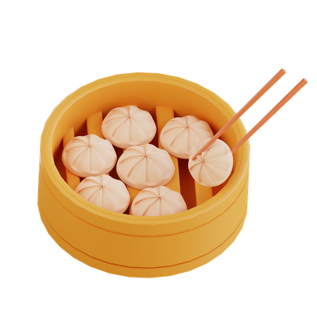 Dumpling Box  3D Icon