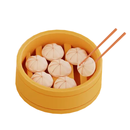 Dumpling Box  3D Icon