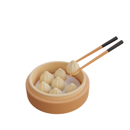 Dumpling Box  3D Icon