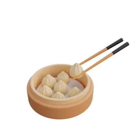 Dumpling Box  3D Icon