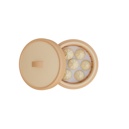 Dumpling Box  3D Icon