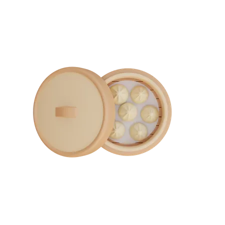 Dumpling Box  3D Icon