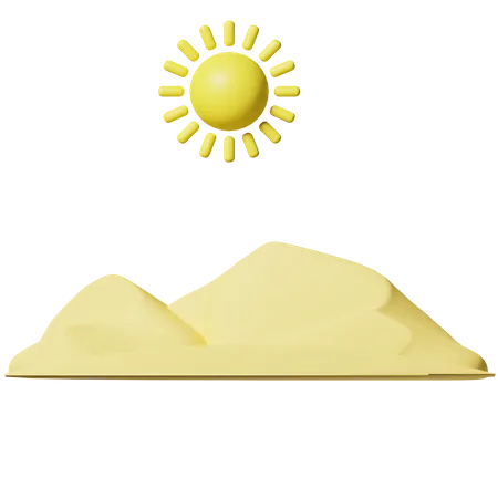 Dunas de areia  3D Icon