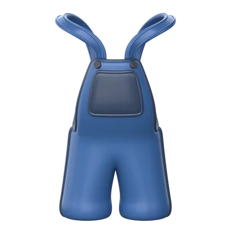 Dungarees 3 D Clothes Icon 3D Icon
