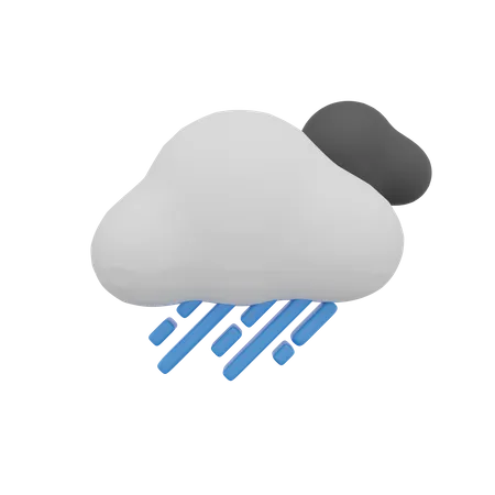 Dunkle wolke regen sturm wetter  3D Icon
