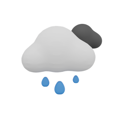 Dunkle wolke regen wetter  3D Icon