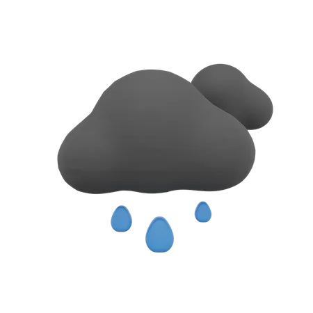 Dunkle wolke regen wetter  3D Icon