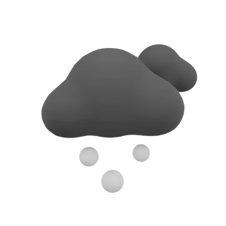 Dunkle wolke schnee wetter  3D Icon