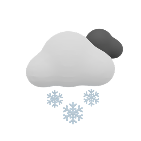 Dunkle wolke schneesturm bewölkt wetter  3D Icon