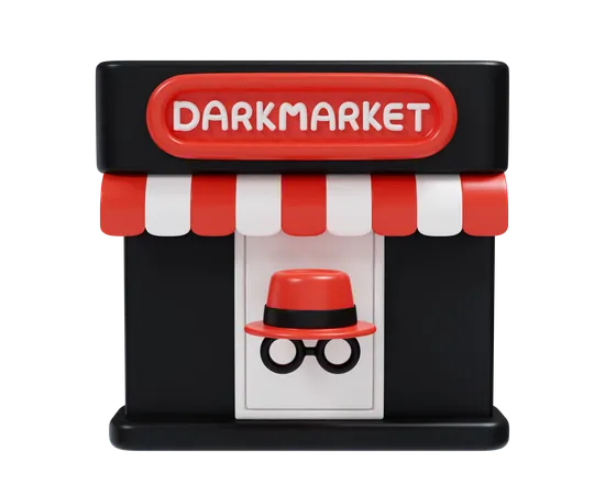 Dunkler Markt  3D Icon