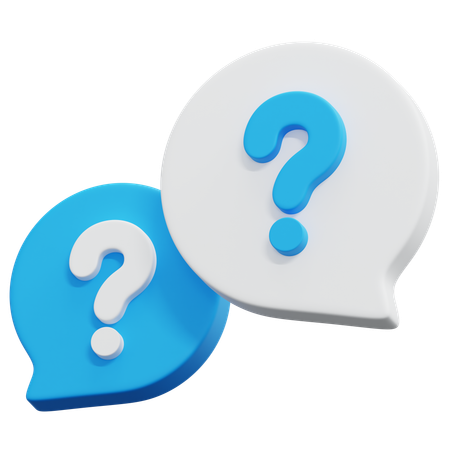 Duo Question Balloon  3D Icon
