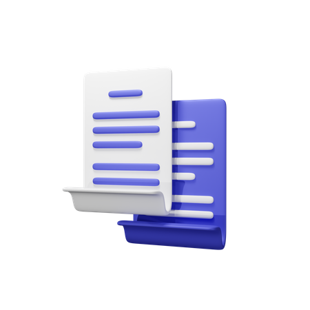 Duplicate Document  3D Icon