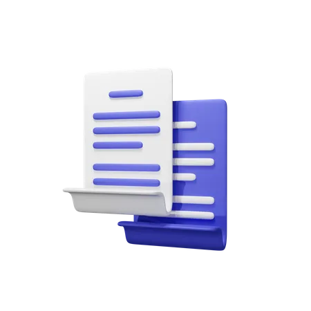 Duplicate Document  3D Icon