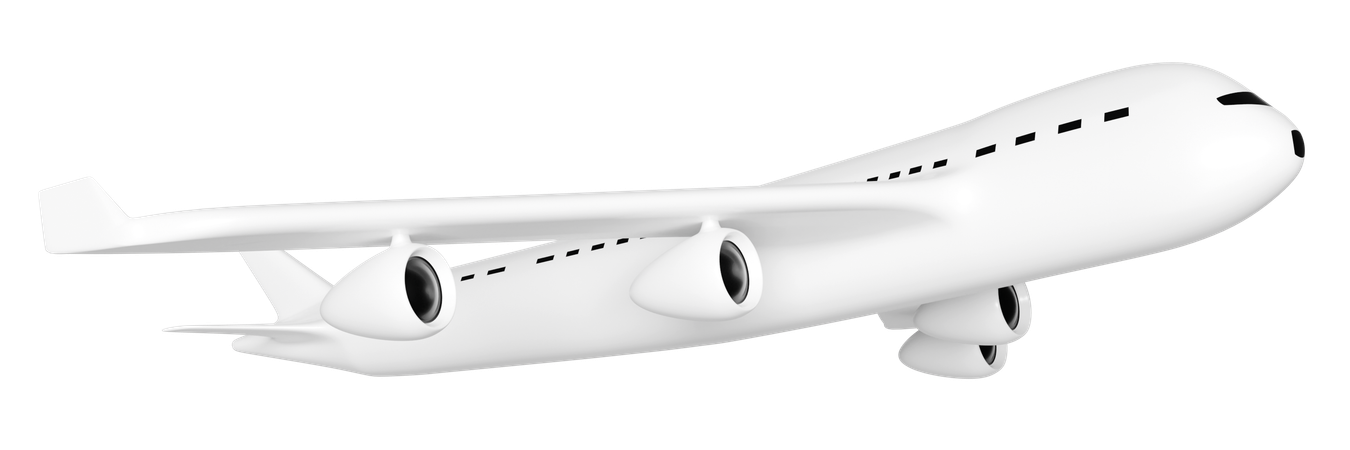 Jetflugzeug  3D Illustration