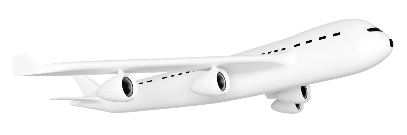 Jetflugzeug  3D Illustration