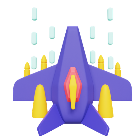 Jet-Flugzeug-Spiel-Symbol  3D Icon