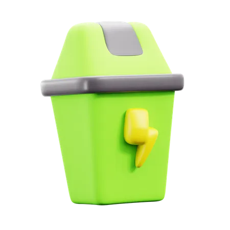Eco Recycle Garbage Trash Bin Waste Segregation Management For Sustainable Environment 3 D Icon Illustration Render Design 3D Icon