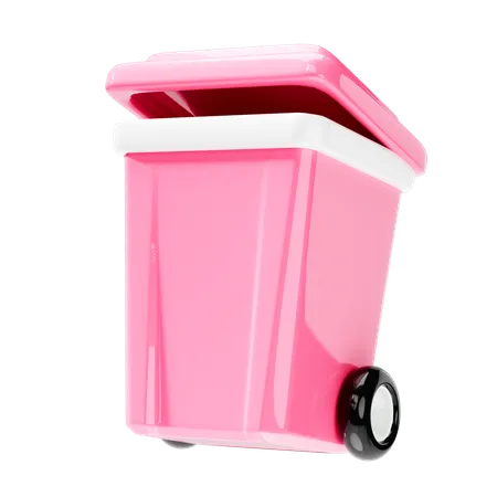Plastic Garbage Bin 3 D Icon 3D Icon