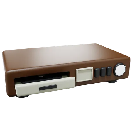 3 D DVD Player With Isolated Background 3D Icon