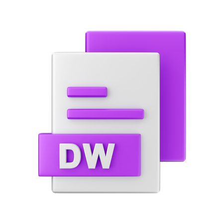 Dw File  3D Icon