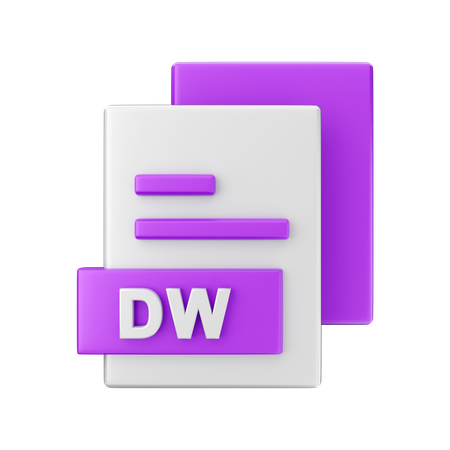 Dw File  3D Illustration