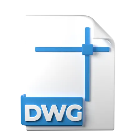 DWG File Type 3 D Rendering On Transparent Background Ui UX Icon Design Web And App Trend 3D Icon