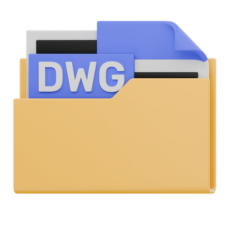 Dwg File Folder  3D Icon