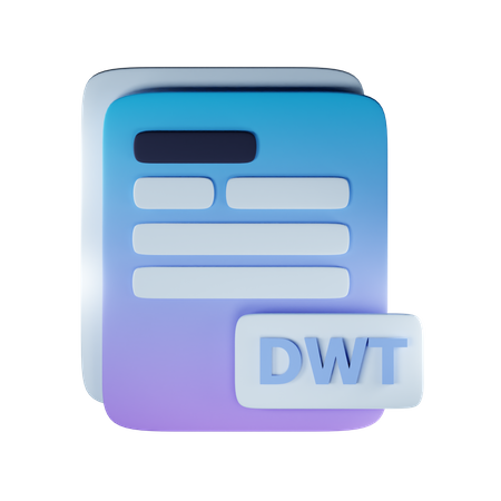 Dwt Dateierweiterung  3D Icon