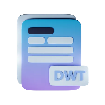 Dwt file extension 3D Icon