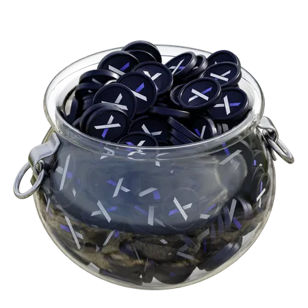 Dydx Clear Glass Pot  3D Icon