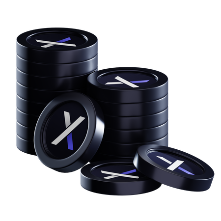 Dydx Coin Stacks  3D Icon