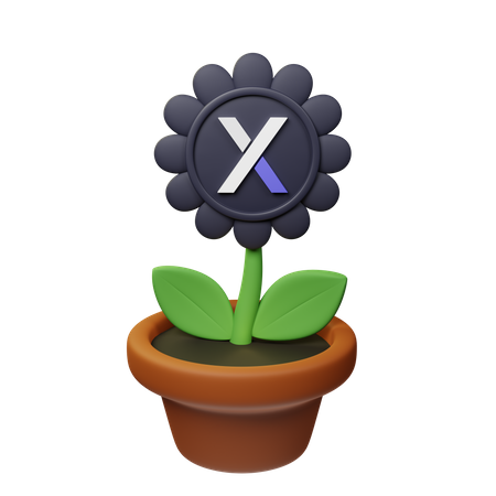 Dydx Crypto Plant Pot  3D Icon