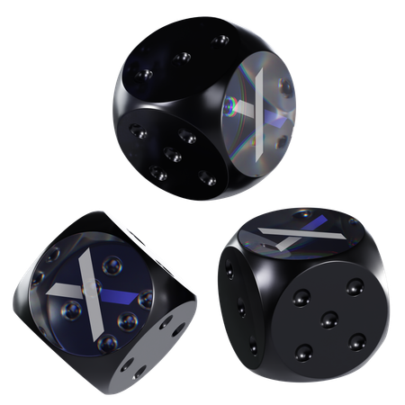 Dydx Glass Dice Crypto  3D Icon